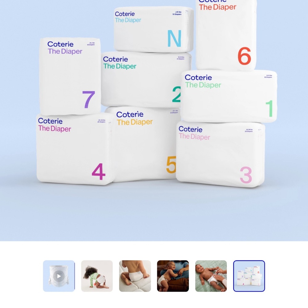 Coterie size 4 Diaper 6 Pack